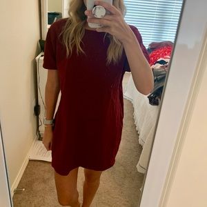 Maroon Shift Dress